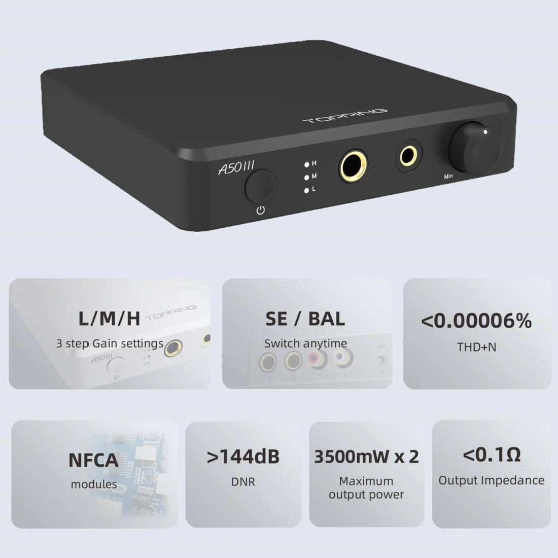 TOPPING A50 III Powerful Headphone Amplifier - Image 6