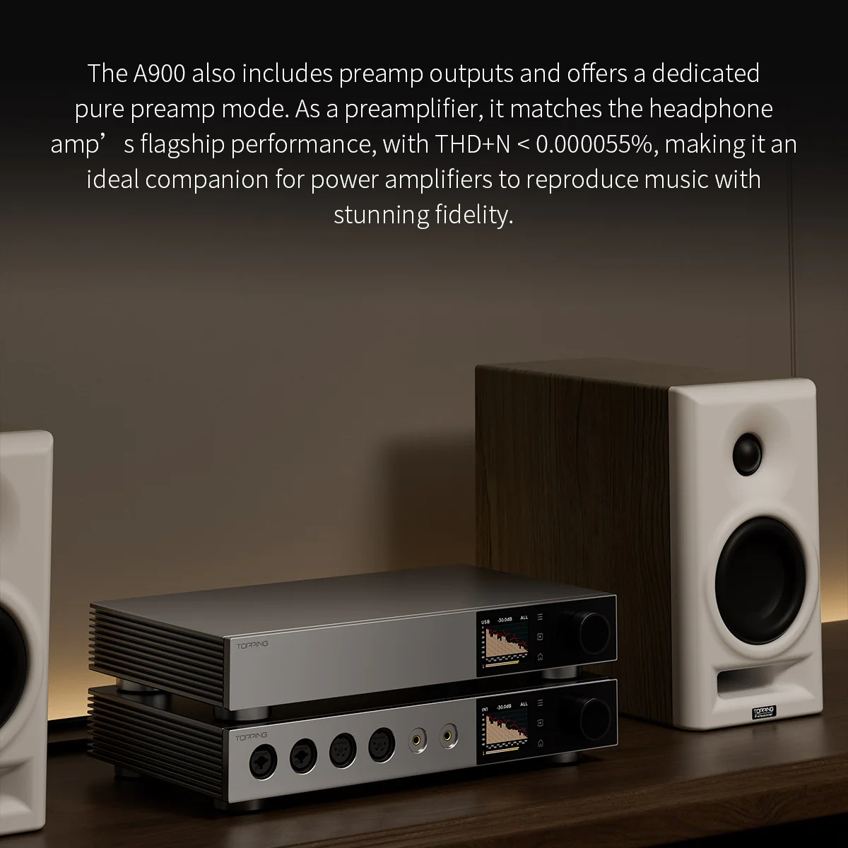 TOPPING A900 Ultra-Flagship Headphone Amplifier (Used-like new) - Image 6