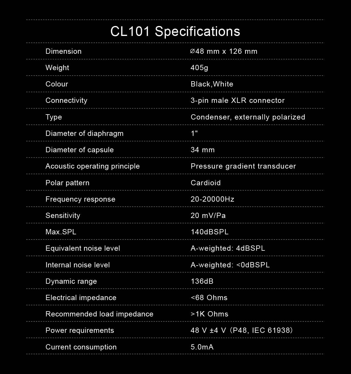 TOPPING CL101 Studio Condenser Microphone - Image 7