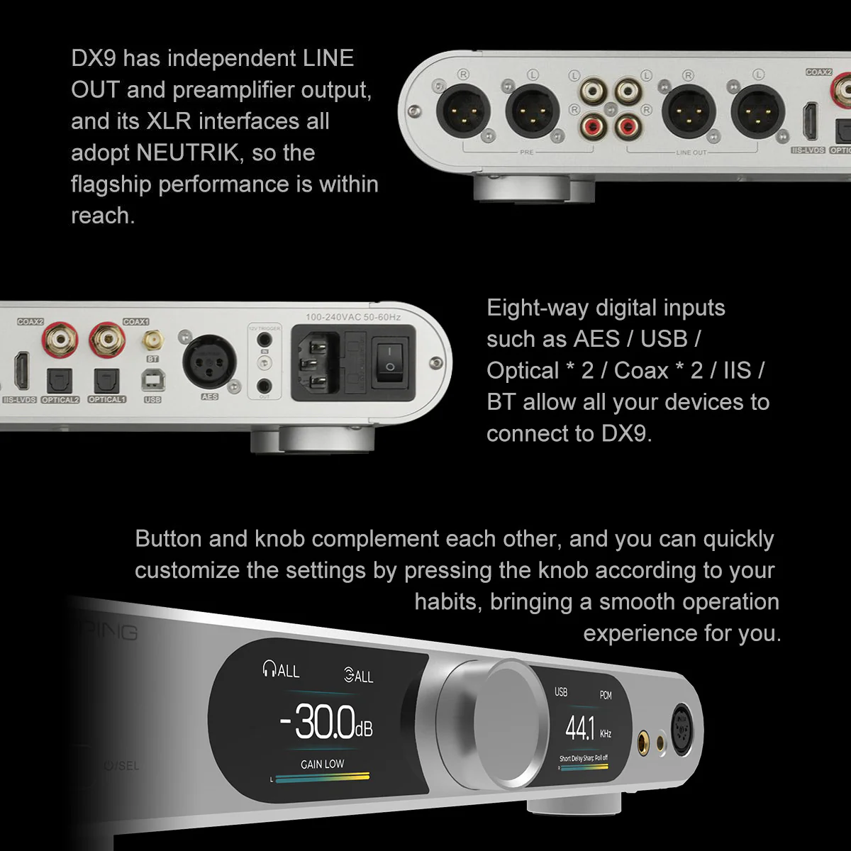 TOPPING DX9 AK4499EQ Flagship DAC & Headphone Amplifier - Image 6