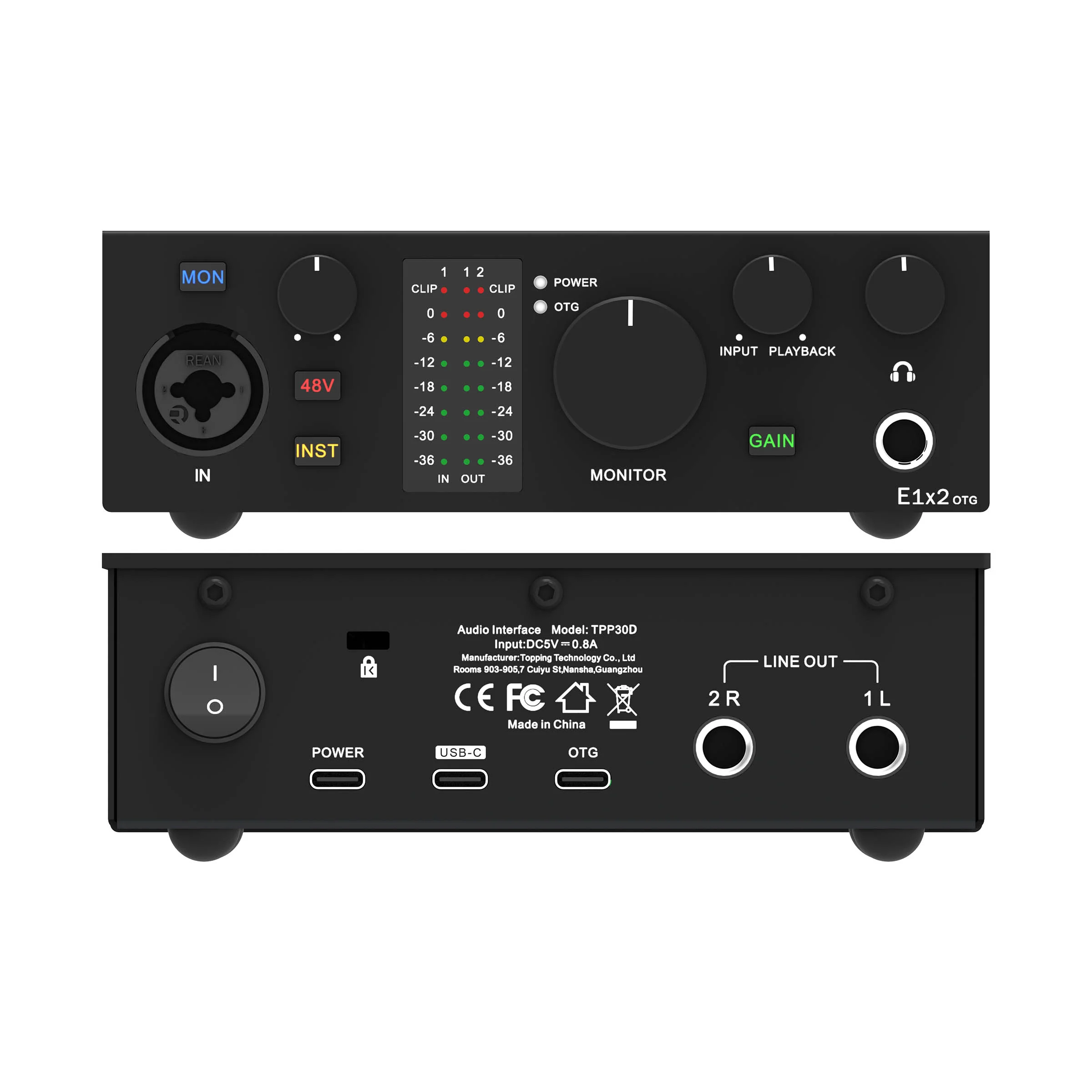 TOPPING E1X2 OTG USB  Audio Interface - Image 3