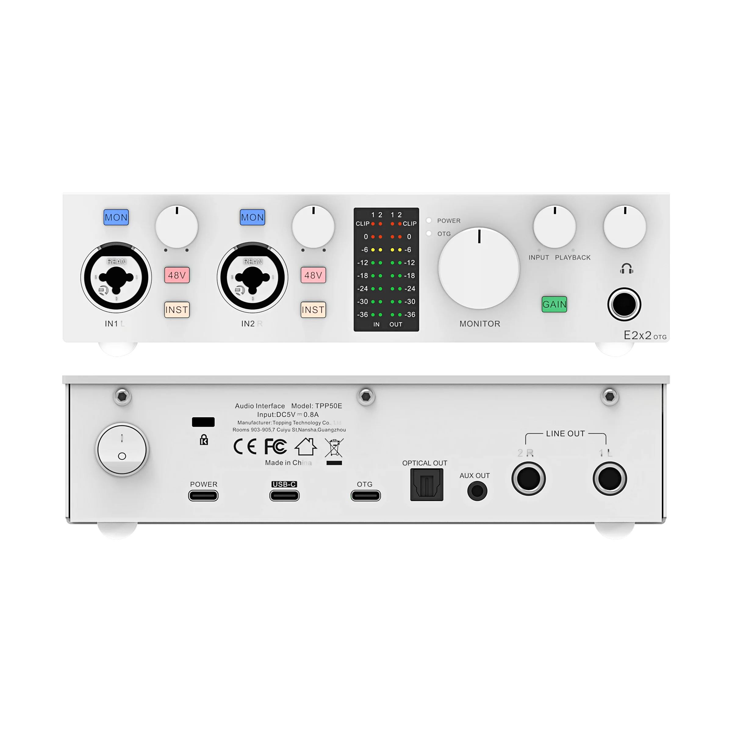 TOPPING E2X2 OTG USB Audio Interface - Image 3