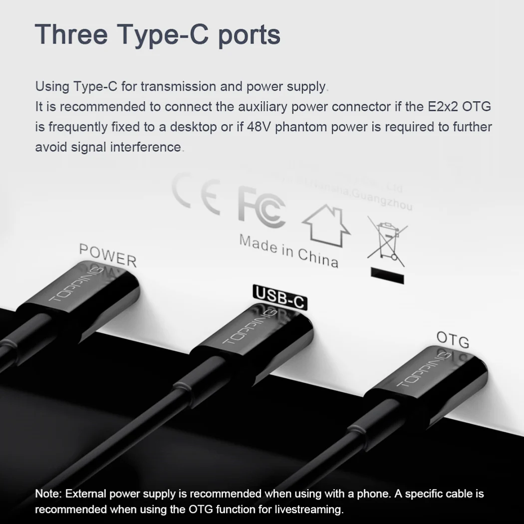 TOPPING E2X2 OTG USB Audio Interface - Image 8