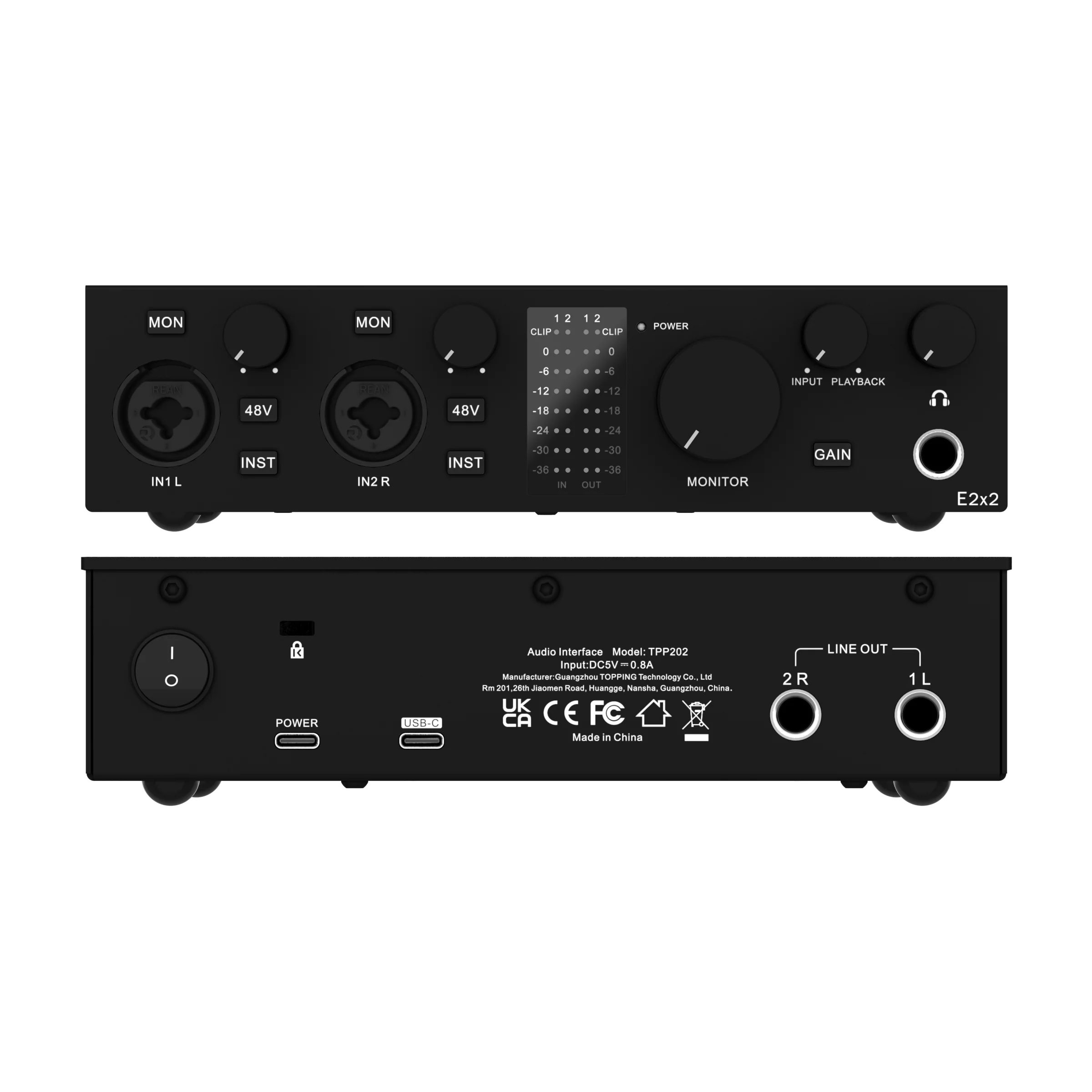 TOPPING E2X2 USB Audio Interface - Image 3