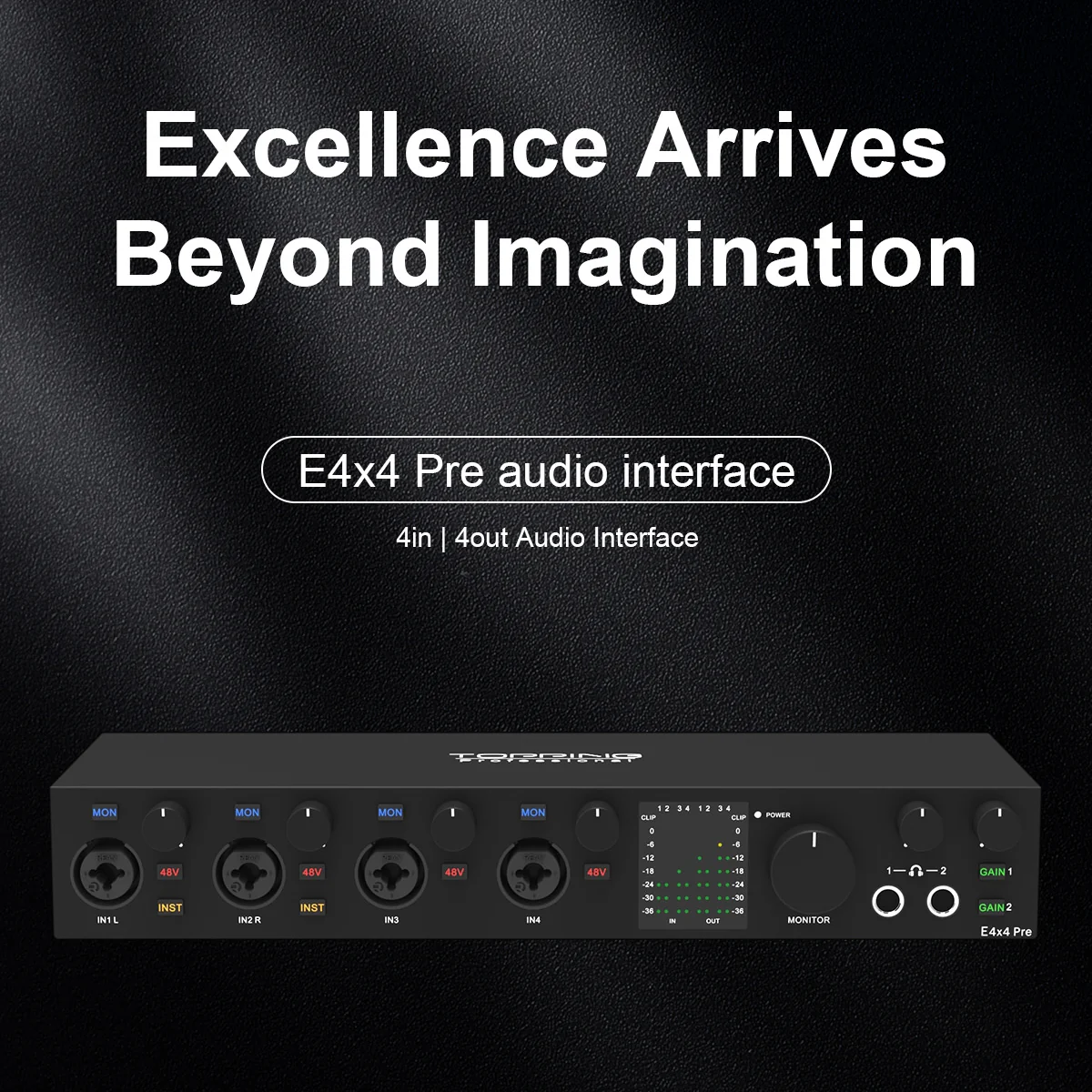 TOPPING E4X4 Pre Professional USB Audio Interface - Image 5